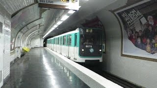 Paris Métro 11  Télégraphe arrivée [upl. by Nannoc344]