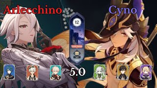 Abyss floor 12 patch 50  Arlecchino Hyper amp Cyno Aggravate Full 9 Star [upl. by Nirad]