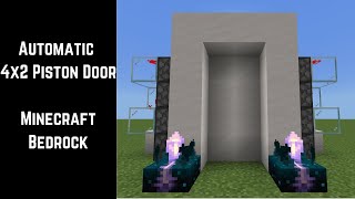 How To Build A Automatic 4x2 Piston Door Minecraft Bedrock [upl. by Henrik712]