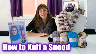 How to Knit a Snood with Katia Velour Yarn [upl. by Ettelrats996]