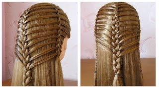 Coiffure pour tous les jours cheveux longmi long ✬ Coiffure avec tresse ✬ facile à faire [upl. by Rehtse688]