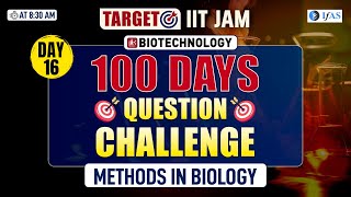 IIT JAM BT 2025 100Day Challenge Methods In Biology Daily BT Questions and Solutions  Day 16 [upl. by Naxela]