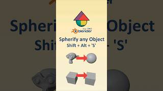 Spherify Object  Shift  Alt  S blender tutorial beginner b3d shorts [upl. by Ahsinev]