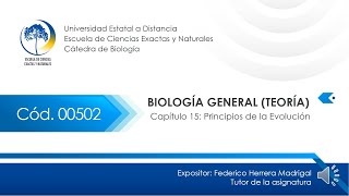 Biología General Capítulo 15 Principios de la evolución [upl. by Ocsinarf]