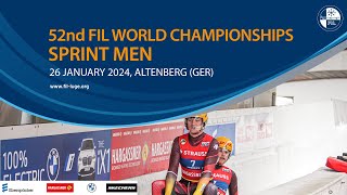 RELIVE  Sprint Men  52nd FIL Luge World Championships 2024  Altenberg GER [upl. by Aitnauq]