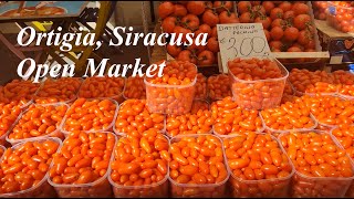 ORTIGIA market walk in Siracusa Sicily [upl. by Otirecul]