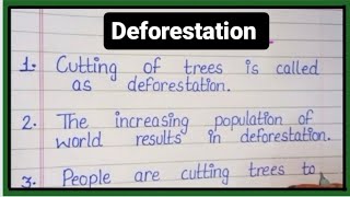 10 points on Deforestation  Essay on Deforestation [upl. by Siraj]