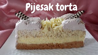 PIJESAK TORTA ODLIČNA NEPEČENA POSLASTICA IZ OSAMDESETIH [upl. by Laws454]