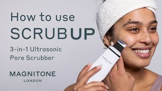 How to use MAGNITONE ScrubUp 3in1 Ultrasonic Pore Scrubber [upl. by Faust]