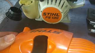 Revisão geral Roçadeira Stihl FS 130Fourmix [upl. by Essyle]