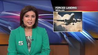 United Airlines Flight Makes Unscheduled Landing at McAllen Airport [upl. by Anirual]