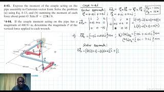 4–83 4–84 Force System Resultants Chapter 4 Hibbeler Statics Benam Academy [upl. by Bernadina]