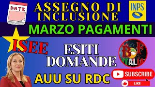 ASSEGNO DI INCLUSIONE  INPS  DATE E IMPORTI  STATO DOMANDE [upl. by Kirbie313]