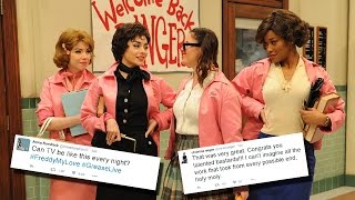 BEST Celeb Reactions To Grease Live [upl. by Anwaf]