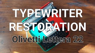 Olivetti Lettera 22 Typewriter restoration  disassembly and cleaning  made in Italy  M Nizzoli [upl. by Gayner]