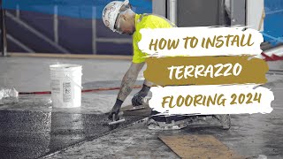 How to install Terrazzo Flooring  Epoxy Terrazzo Flooring Guide 2024 [upl. by Eduard966]