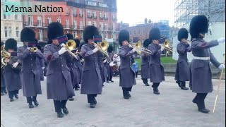 Cold weather with 1st Battalion Welsh Guards ceremony CITY CENTRAL WINDSORCASTLE 30th Jan 2024 [upl. by Erdnaxela403]