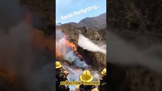 Aerial firefighting aerialfirefighting firemanfiresafetyprofessionalfirefighter trandingshorts [upl. by Ased]