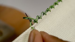 Quick amp Stunning Easy Embroidery Edge Tutorial for Beginners in Under 2 Minutes [upl. by Enomed]