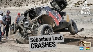 Sébastien Loeb crashes on stage 8 but finishes  Dakar 2016 [upl. by Newhall388]