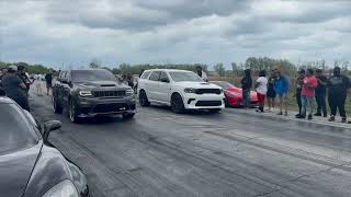 Trackhawk On 26s vs Hellcat Durango MUST SEE [upl. by Hazeghi]