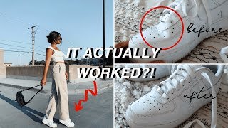 I GOT THE CREASES OUT OF MY NIKE AIR FORCE 1S EASY WAY [upl. by Aala178]