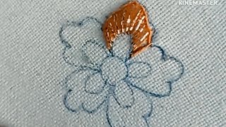 Beaded embroidery tutorial How to make beads embroidery flower designs 💐 hand embroidery [upl. by Mages727]