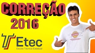 Vestibulinho ETEC20162017Correção PARTE 2 da prova de Matemática  Resolução ETEC [upl. by Mit228]