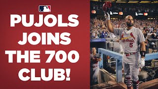 HISTORY Albert Pujols becomes just the FOURTH member of the 700 home run club [upl. by Cirenoj]