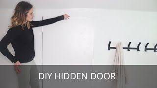 How to Make a Hidden Door  DIY Minimalistic Trimless Door [upl. by Ruhtracm]