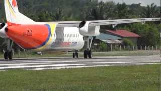 Airphil Express Dash 8300 RPC3018 take off  CaticlanBoracay airport FULL HD 1080P [upl. by Arrekahs171]