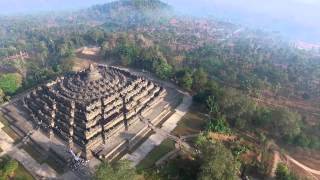 Borobudur Temple Aerial Videography Drone Dji InspireOne  Candi Borobudur [upl. by Aikel]