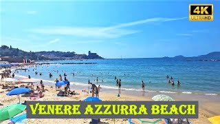 VENERE AZZURRA BEACH  4K Lido di Lerici  Italy [upl. by Ycniuqed]