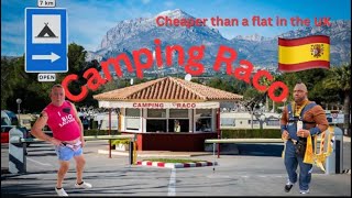 Live in Benidorm for the price of a flat in uk camping raco Benidorm benidorm holiday Benidorm [upl. by Yardley]