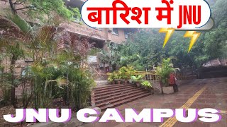 JNU Campus Vlog  हल्की बारिश में JNU  Jawaharlal Nehru University [upl. by Clark]