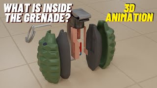 How Grenade Works Time Delay Fragmentation Grenade  Impact Grenade  3d Animation [upl. by Nottirb818]