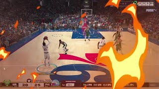 I made a halfcourt buzzer beater on HOF NBA 2K25 MyCareer PART 2 [upl. by Melena]