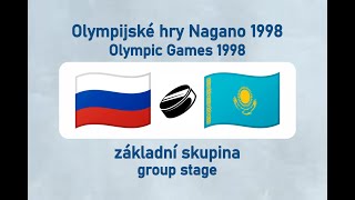 OH Nagano 1998 lední hokej RUSKAZ základní skupina [upl. by Fanchet377]