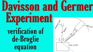 Davisson and germer experiment experimental verification of de brogli equation bsc 3rd year physic [upl. by Neersin]