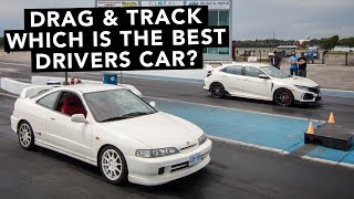 Integra Type R vs Civic Type R Track Battle  Which Is The Best Type R [upl. by Inilam]