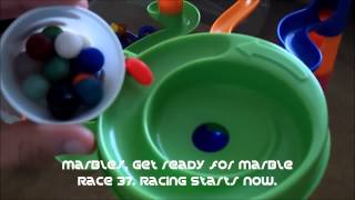 Marble Race 37 w all Solid Colored Marbles [upl. by Coplin]