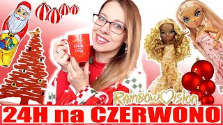 24H NA CZERWONO LALKI RAINBOW VISION 24h challenge vlogmas [upl. by Rheingold]