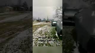 Bobsledding across Tods yard with 4wheeler sledding winter 4wheeler fypシ゚viral [upl. by Nahtnhoj]