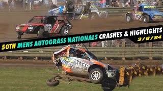 Autograss Crashes amp Highlights 50th Mens National Autograss Championships Day 1 3824 [upl. by Husch536]