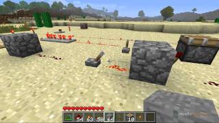 Redstone For Noobs  The Basics Tutorial  Minecraft Beta 17 [upl. by Ahseim685]