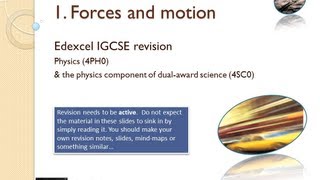 Forces and Motion REVISION PODCAST Edexcel IGCSE physics topic 1 [upl. by Sualakcin]