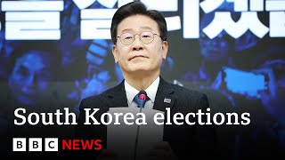 South Korean opposition wins parliamentary vote in landslide  BBC News [upl. by Vedi]