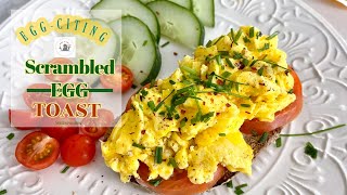 Creamy Scrambled Egg Toast [upl. by Ehcrop]