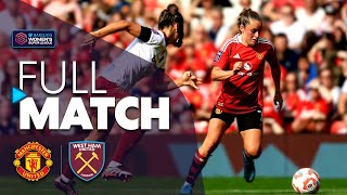 Full Match Manchester United v West Ham United  Barclays WSL 202425 [upl. by Secnarfyram]