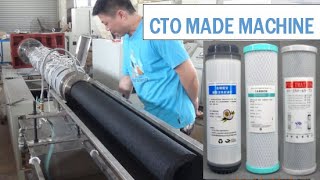 CTO Carbon Block Water Filter Making Machine BIG BLUEJUMBO  CTO Filter Cartridge Making Machine [upl. by Jensen343]